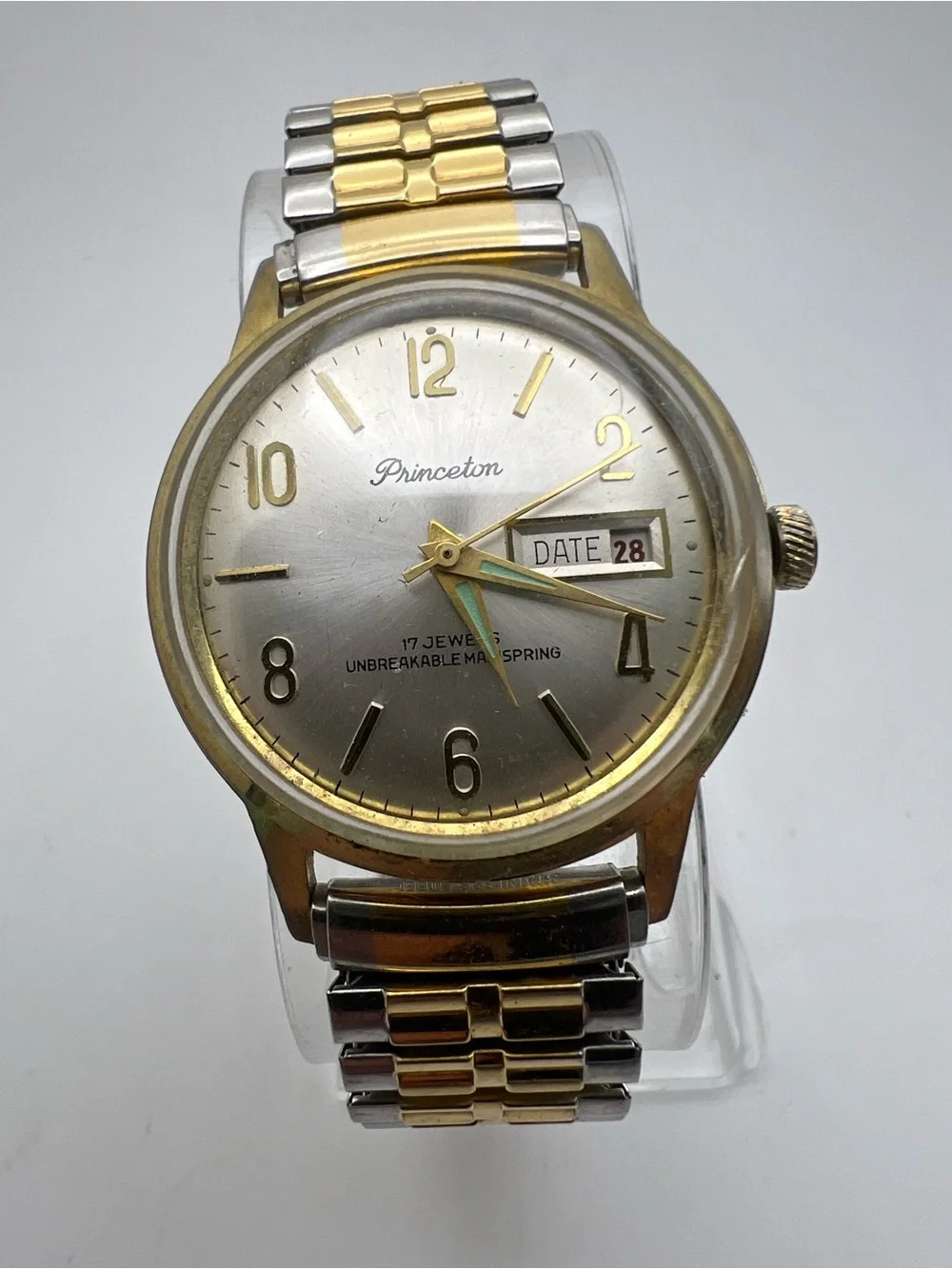 Princeton Two-Tone Date Watch in Gold & Silver